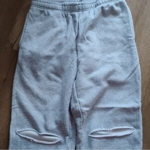 Fashion Nova Light Gray Fleece-Lined Joggers